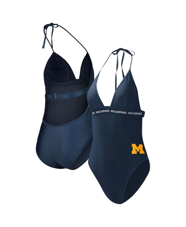 【送料無料】 ジースリー フォーハー バイ カール バンクス レディース 上下セット 水着 Women's Navy Michigan Wolverines Full Count One-Piece Swimsuit Navy