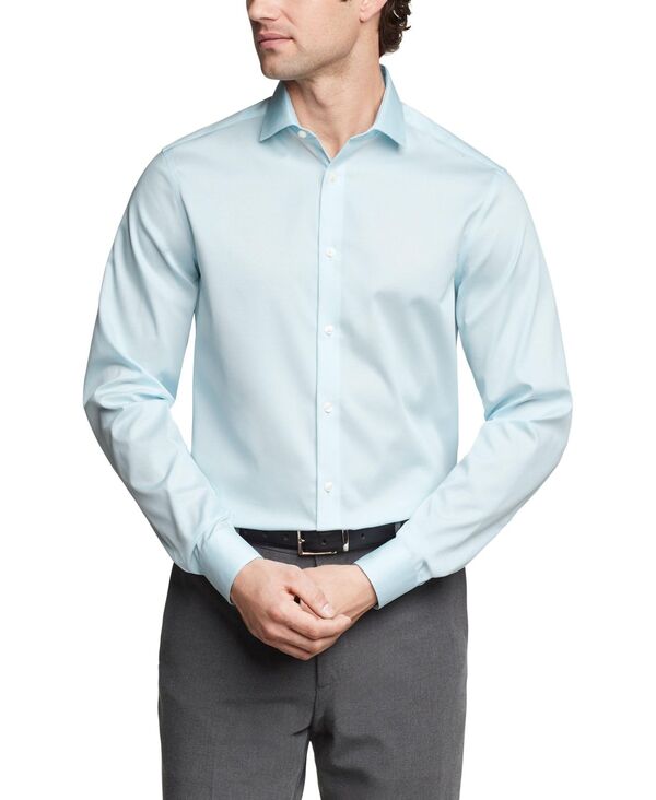 カルバン・クライン 【送料無料】 カルバンクライン メンズ シャツ トップス Men's Steel Plus Regular Fit Modern Pin Cord Dress Shirt Taupe