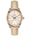 yz eB\bg Y rv ANZT[ Unisex Swiss PR 100 Cream Leather Strap Watch 34mm No Color