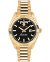 yz tBbvvC Y rv ANZT[ Men's Date Superlative Gold Ion Plated Stainless Steel Bracelet Watch 42mm Gold