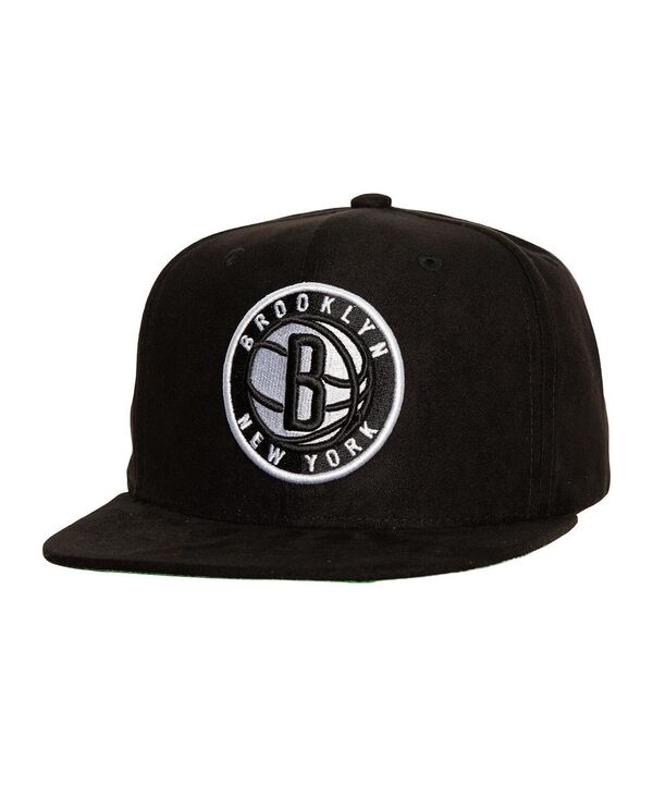 ミッチェル＆ネス 【送料無料】 ミッチェル&ネス メンズ 帽子 アクセサリー Men's Black Brooklyn Nets Sweet Suede Snapback Hat Black