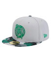 【送料無料】 ニューエラ メンズ 帽子 アクセサリー Men 039 s Gray Boston Celtics Active Color Camo Visor 59FIFTY Fitted Hat Gray