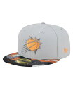 【送料無料】 ニューエラ メンズ 帽子 アクセサリー Men 039 s Gray Phoenix Suns Active Color Camo Visor 59FIFTY Fitted Hat Gray