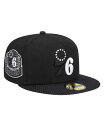 【送料無料】 ニューエラ メンズ 帽子 アクセサリー Men 039 s Black Philadelphia 76ers Active Satin Visor 59FIFTY Fitted Hat Black