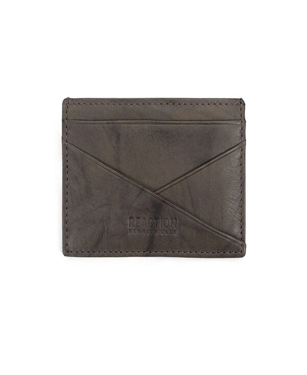 ̵ ͥ   ꡼ Men's RFID Leather Slimfold Wallet with Removable Magnetic Card Case Gray