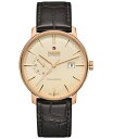 yz h Y rv ANZT[ Men's Coupole Classic Automatic Brown Leather Strap Watch 41mm White