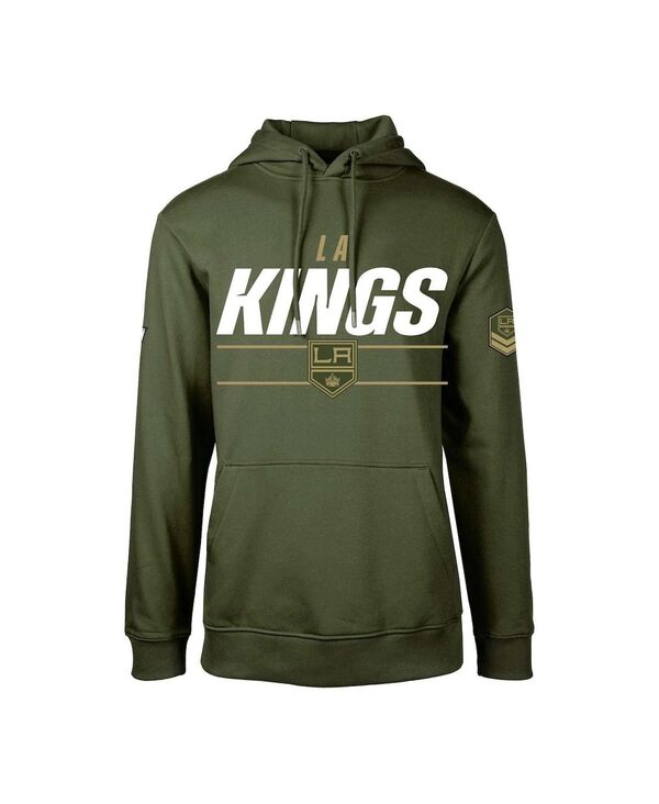 【送料無料】 レベルウェア メンズ パーカー・スウェット フーディー アウター Men's Olive Los Angeles Kings Podium Fleece Pullover Hoodie Olive