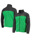  コロンビア メンズ ジャケット・ブルゾン アウター Men's Charcoal Green Oregon Ducks Team Flanker III Fleece Team Full-Zip Jacket Charcoal Green