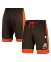 【送料無料】 スターター メンズ ハーフパンツ ショーツ ボトムス Men 039 s Brown Orange Distressed Cleveland Browns Vintage-Like Fan Favorite Shorts Brown Orange