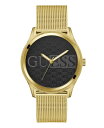 yz QX Y rv ANZT[ Men's Analog Gold-Tone Stainless Steel Mesh Watch 44mm Gold Tone