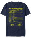 【送料無料】 フィフスサン メンズ Tシャツ トップス Star Wars Men's X-Wing Starfighter Model Short Sleeve T-Shirt Navy