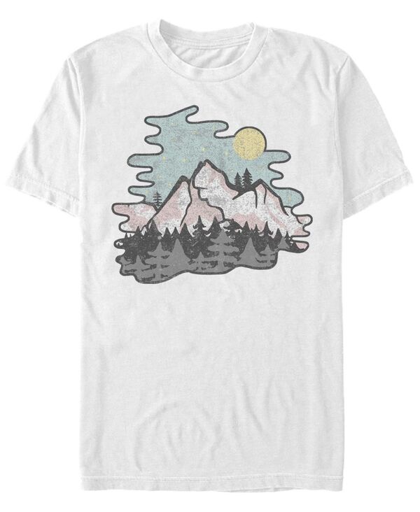 【送料無料】 フィフスサン メンズ Tシャツ トップス Men's Twilight Mountains Short Sleeve Crew T-shirt White