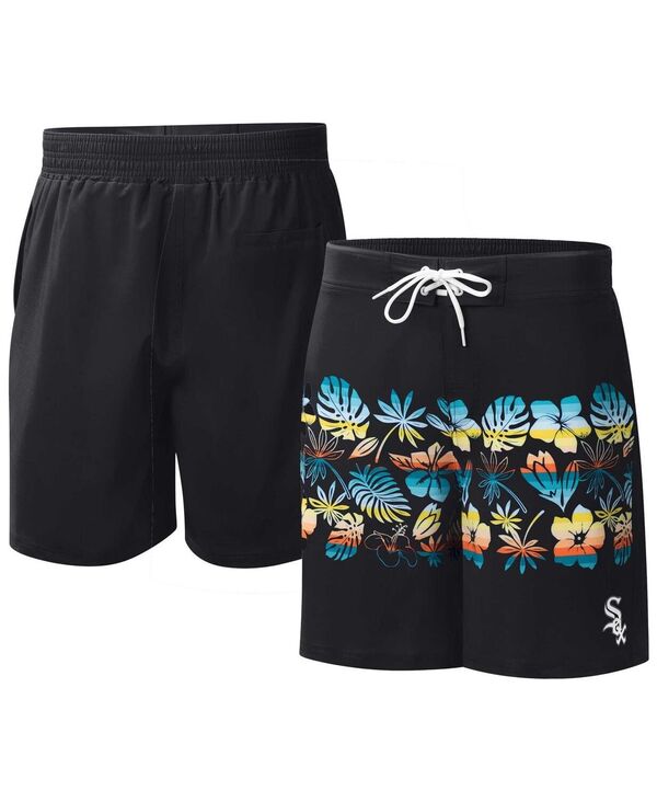 【送料無料】 カール バンクス メンズ ハーフパンツ・ショーツ 水着 Men's Black Chicago White Sox Breeze Volley Swim Shorts Black