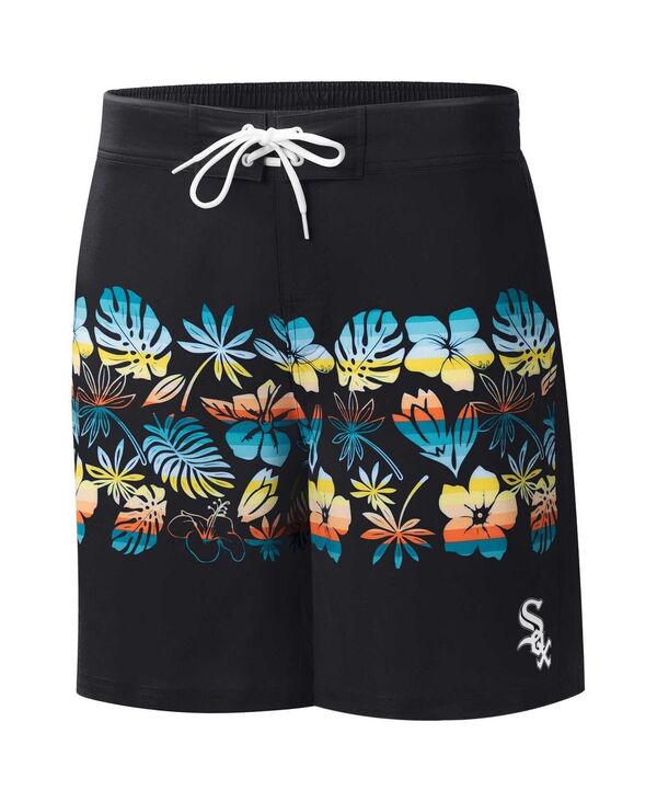 【送料無料】 カール バンクス メンズ ハーフパンツ・ショーツ 水着 Men's Black Chicago White Sox Breeze Volley Swim Shorts Black