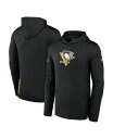 【送料無料】 ファナティクス メンズ パーカー・スウェット フーディー アウター Men's Black Pittsburgh Penguins Authent...