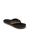 【送料無料】 リーフ メンズ サンダル シューズ Men's Cushion Dawn Slip-On Sandals Black Tan