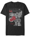 【送料無料】 フィフスサン メンズ Tシャツ トップス Men 039 s Transformers Evergreen Destruction Short Sleeve Crew T-shirt Black