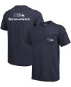 【送料無料】 マジェスティック メンズ Tシャツ トップス Seattle Seahawks Tri-Blend Pocket T-shirt - College Navy Navy(4)