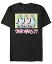 【送料無料】 フィフスサン メンズ Tシャツ トップス Star Wars Men's Classic Retro Neon Stormtroopers Short Sleeve T-Shirt Black