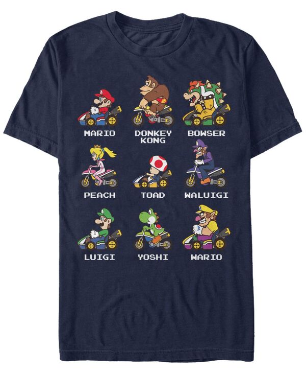 【送料無料】 フィフスサン メンズ Tシャツ トップス Nintendo Men's Mario Kart Character Choice Short Sleeve T-Shirt Navy