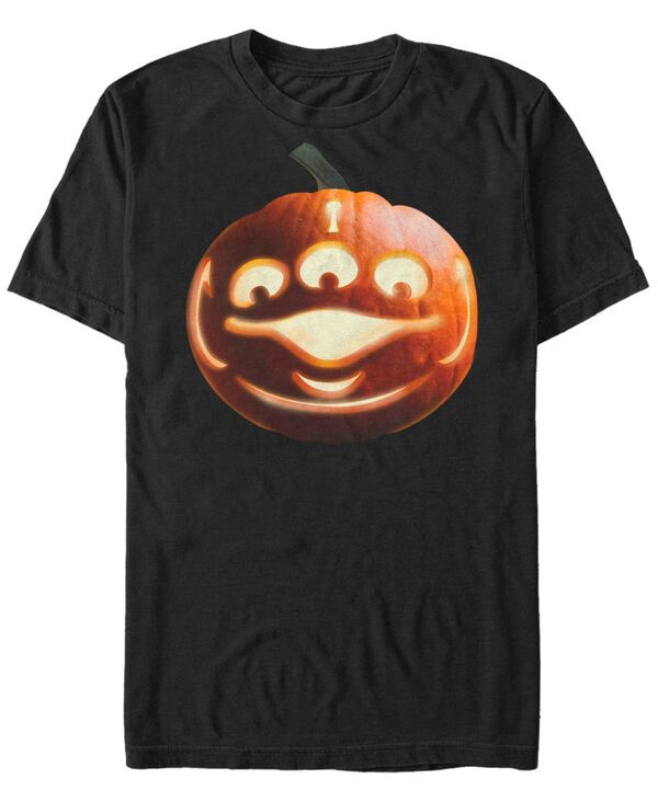 【送料無料】 フィフスサン メンズ Tシャツ トップス Disney Pixar Men's Toy Story Pumpkin Alien Big Face Costume Short Sleeve T-Shirt Black