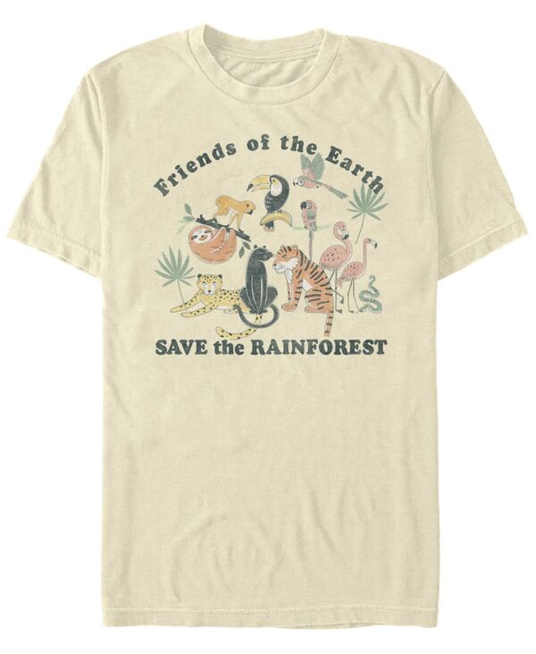 【送料無料】 フィフスサン メンズ Tシャツ トップス Men's Save The Rainforest Short Sleeve Crew T-shirt Natural