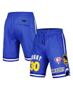【送料無料】 プロスタンダード メンズ ハーフパンツ・ショーツ ボトムス Men's Stephen Curry Royal Golden State Warriors Player Name and Number Shorts Royal