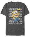 【送料無料】 フィフスサン メンズ Tシャツ トップス Minions Illumination Men's Despicable Me Bananas Short Sleeve T-Shirt Charcoal Heather