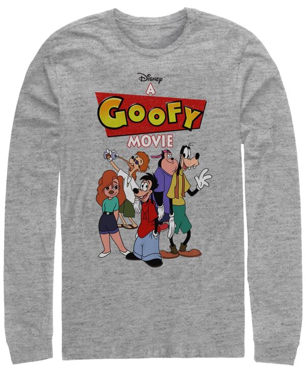 楽天ReVida 楽天市場店【送料無料】 フィフスサン メンズ Tシャツ トップス A Goofy Movie Logo Group Men's Long Sleeve Crew Neck T-shirt Heather Gray