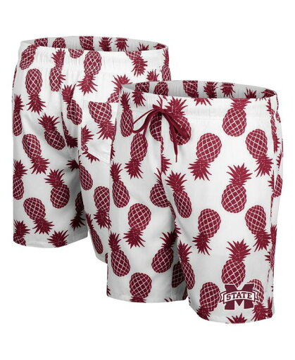 【送料無料】 コロシアム メンズ ハーフパンツ・ショーツ 水着 Men's White Maroon Mississippi State Bulldogs Pineapple Swim Shorts White Maroon 【送料無料】 コロシアム メンズ ハーフパンツ・ショーツ 水着 Men's White Maroon Mississippi State Bulldogs Pineapple Swim Shorts White Maroon