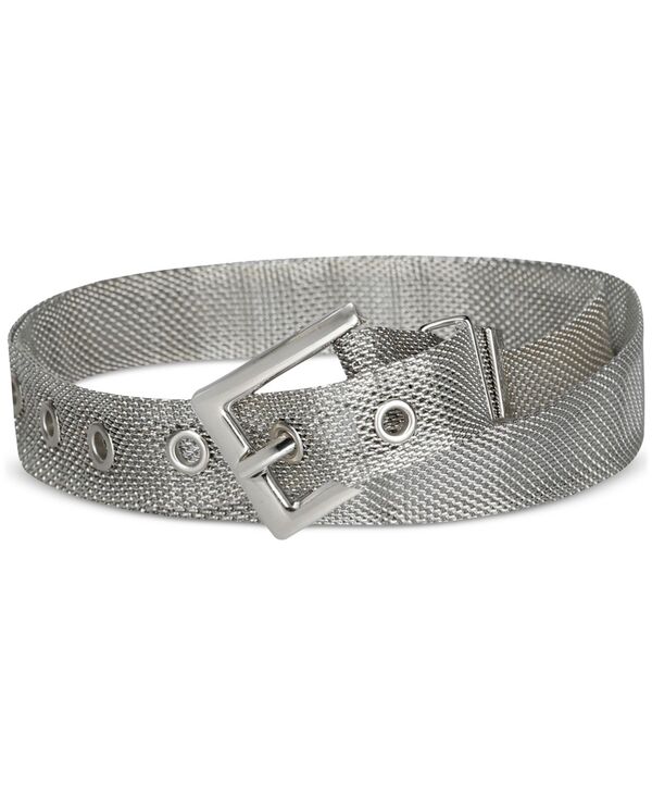 カルバンクライン ベルト（レディース） 【送料無料】 カルバンクライン レディース ベルト アクセサリー Women's Thin Minimalist Metallic Mesh Dress Belt Silver