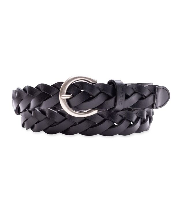 【送料無料】 リーバイス レディース ベルト アクセサリー Women's Braided Leather Skinny Belt Black