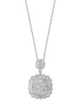 【送料無料】 エフィー レディース ネックレス・チョーカー・ペンダントトップ アクセサリー EFFY&reg; Diamond Scalloped Edge Cluster 18" Pendant Necklace (1-1/5 ct. t.w.) in 14k White Gold White Gold