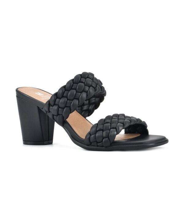 【送料無料】 ホワイトマウンテン レディース サンダル シューズ Women's By Far Mule Dress Sandals Black Smooth