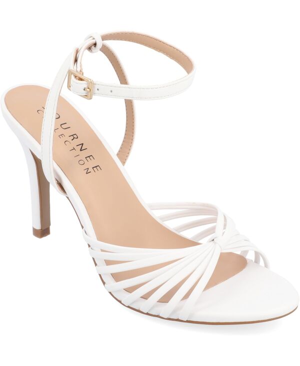 【送料無料】 ジュルネ コレクション レディース サンダル シューズ Women 039 s Vanita Strappy Stiletto Dress Sandals White