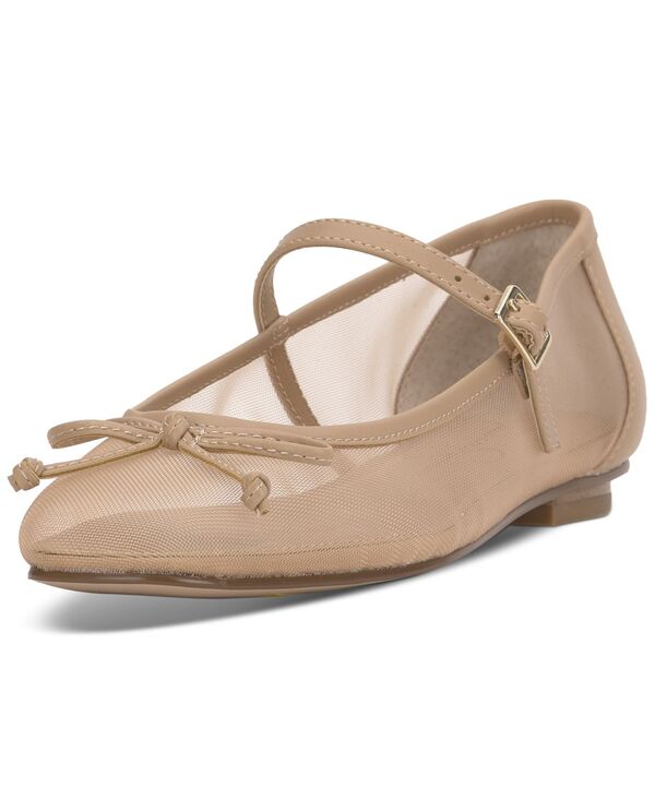 【送料無料】 ジェシカシンプソン レディース パンプス シューズ Women's Katelind Strapped Ballet Flats Almond Faux Leather