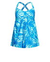 yz Axj[ fB[X ㉺Zbg  Women's Plus Size Flared Print Swim Dress Tenerife palm