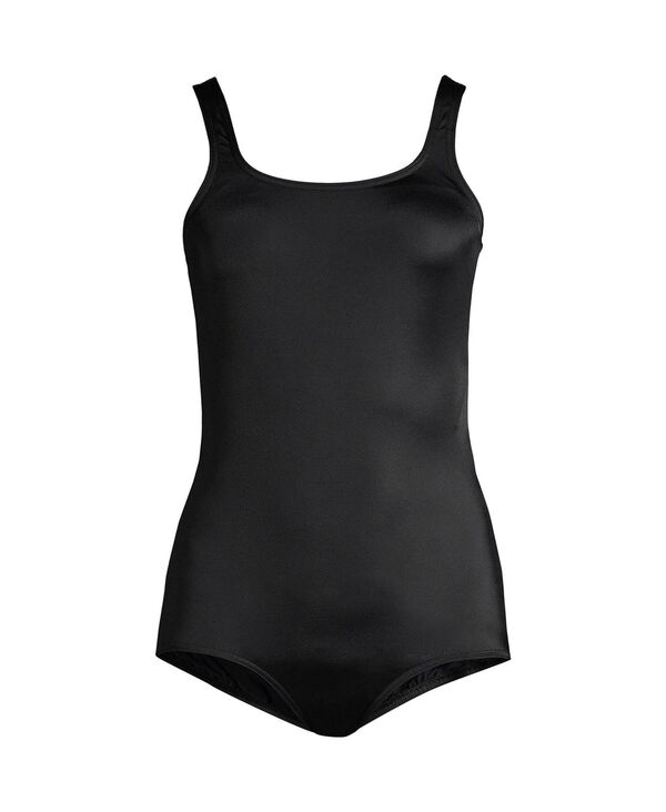 【送料無料】 ランズエンド レディース 上下セット 水着 Plus Size Chlorine Resistant Soft Cup Tugless Sporty One Piece Swimsuit Black