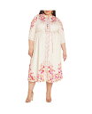 【送料無料】 シティーシック レディース ワンピース トップス Plus Size Annabelle Button Down Floral Midi Dres...