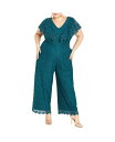 yz VeB[VbN fB[X WvX[c gbvX Plus Size Sylvia Jumpsuit Teal