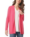  ジョーンズニューヨーク レディース ニット・セーター カーディガン アウター Women's Relaxed V-Neck Open Cardigan Fresh Guava