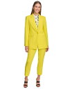 【送料無料】 ダナ キャラン ニューヨーク レディース ジャケット ブルゾン ブレザー アウター Women 039 s One-Button Blazer Fluro Yellow