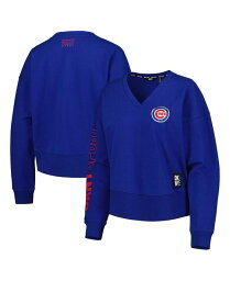 【送料無料】 ダナ キャラン ニューヨーク レディース パーカー・スウェット アウター Women's Royal Chicago Cubs Lily V-Neck Pullover Sweatshirt Royal