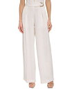 【送料無料】 ダナ キャラン ニューヨーク レディース カジュアルパンツ ボトムス Women 039 s Drapey Organza Belted Wide-Leg Pants Eggnog