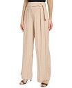 【送料無料】 ダナ キャラン ニューヨーク レディース カジュアルパンツ ボトムス Women 039 s Drapey Organza Belted Wide-Leg Pants Sandalwood