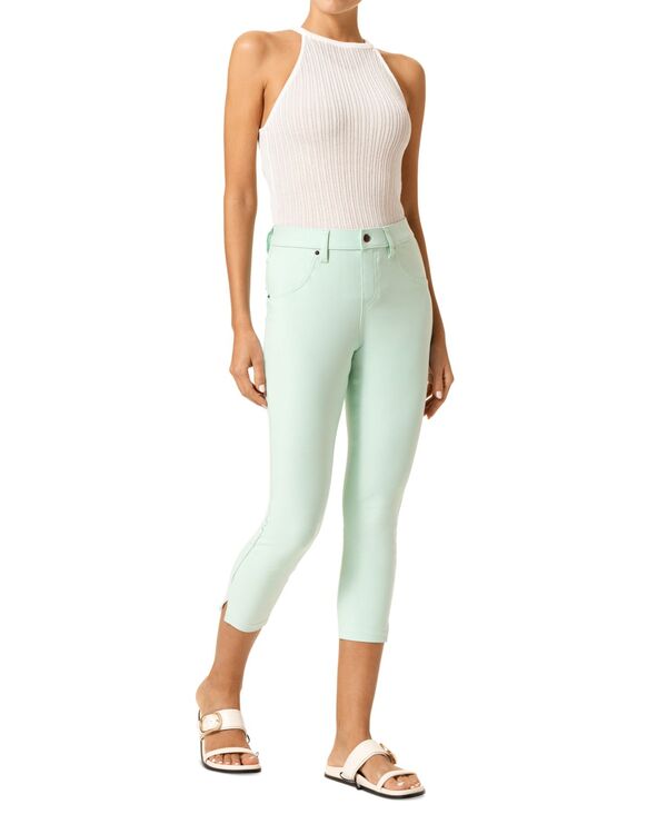 yz q[ fB[X MX {gX Women's Essential Denim High-Rise Capri Leggings Aqua Foam