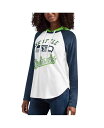 yz W[X[ tH[n[ oC J[ oNX fB[X TVc gbvX Women's White Seattle Seahawks MVP Raglan Hooded Long Sleeve T-shirt White