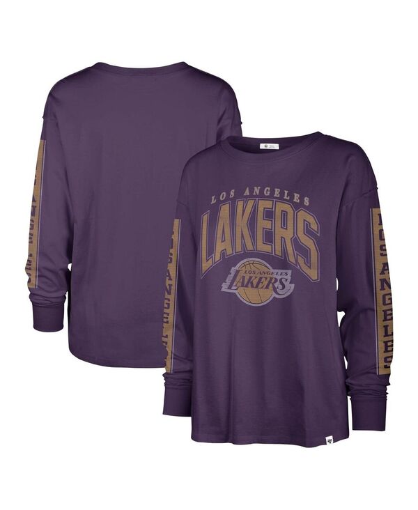 yz 47uh fB[X TVc gbvX Women's Purple Los Angeles Lakers Tomcat Long Sleeve T-shirt Purple