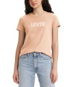 【送料無料】 リーバイス レディース シャツ トップス Women 039 s Perfect Graphic Logo Cotton T-shirt Pale Peach