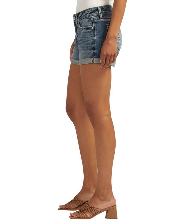 【送料無料】 シルバー ジーンズ レディース ハーフパンツ・ショーツ ボトムス Women's Suki Mid Rise Curvy Fit Shorts Indigo